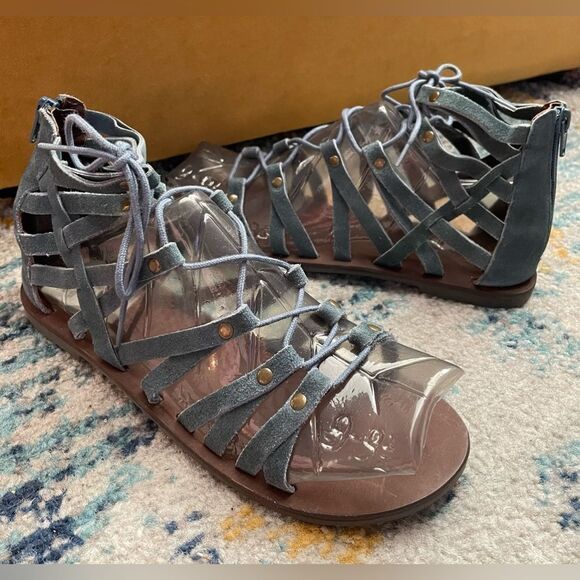 NWT Rebels Jonah Suede Gladiator Sandal in Blue 8 - Picture 1 of 10